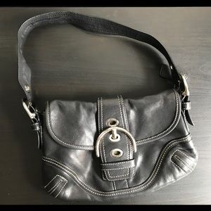 Small Black Leather Coach Purse